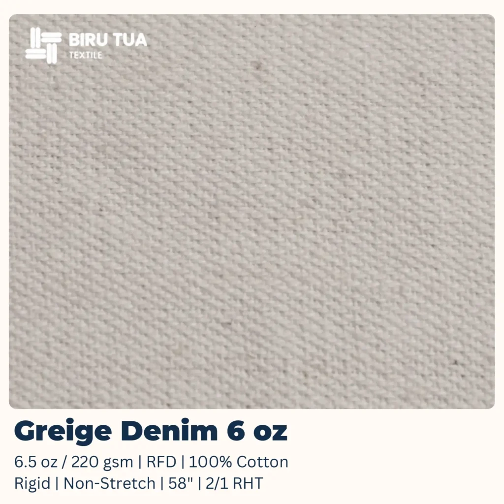 Bahan Greige Denim 6 oz Murah Berkualitas Biru Tua Textile