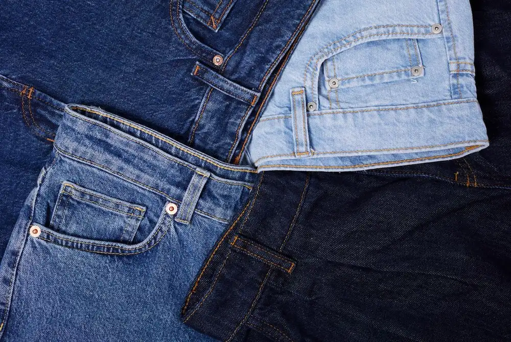 Aplikasi bahan kain denim stretch ketebalan 10oz untuk produk celana skinny jeans wanita